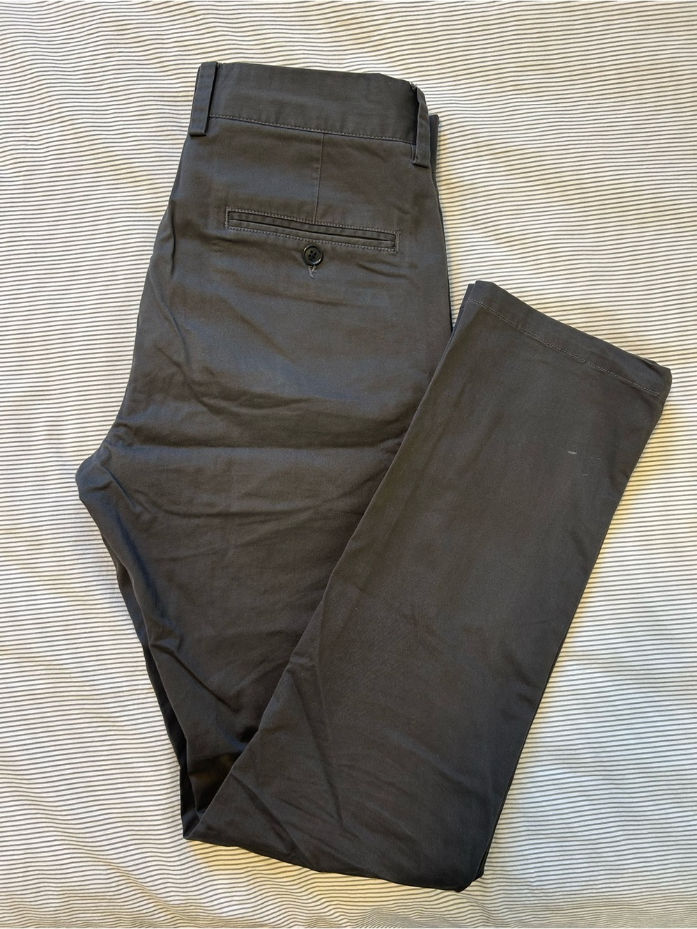 Frank & Oak Men's Charcoal Gray Chino Pants